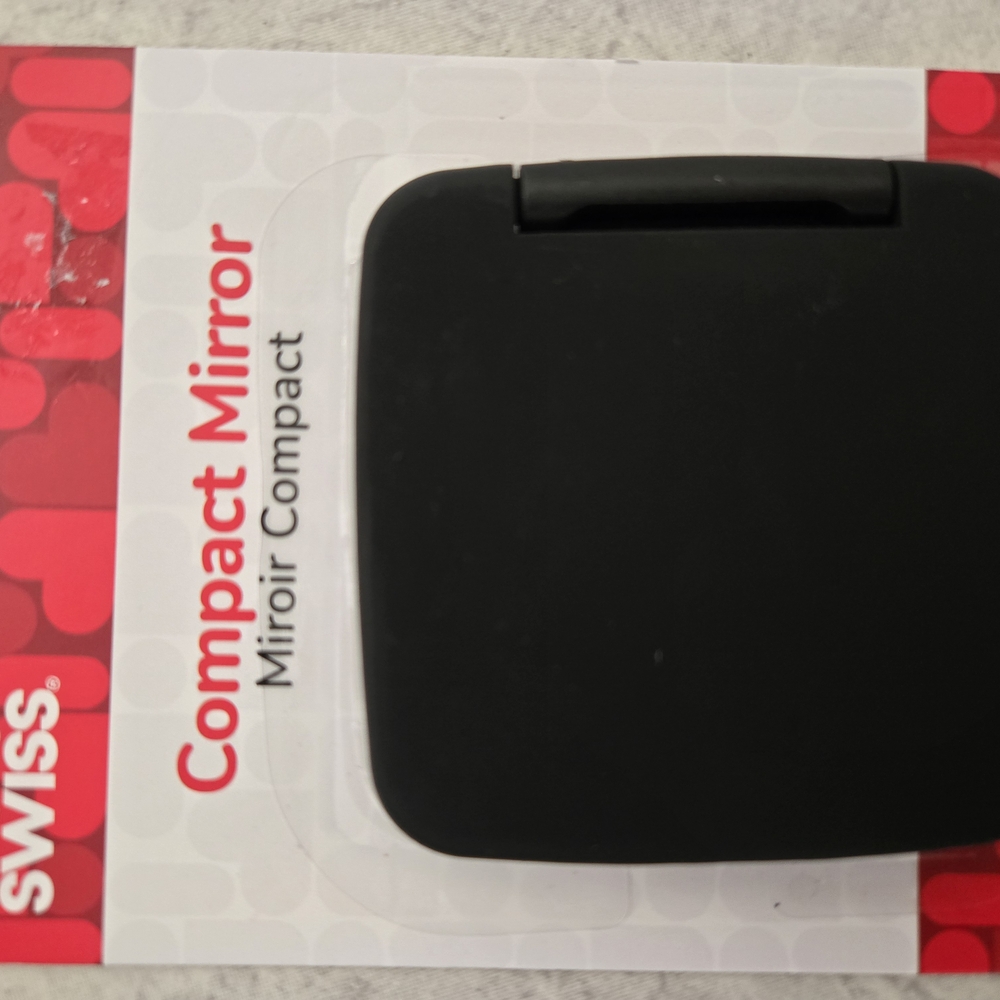 SWISS Black Compact Mirror